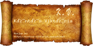 Köntös Viktória névjegykártya